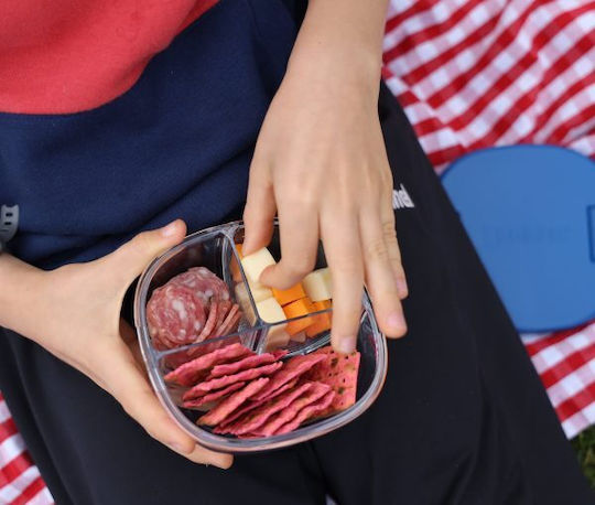 Yumbox Plastic Purple Lunch Box With Compartments