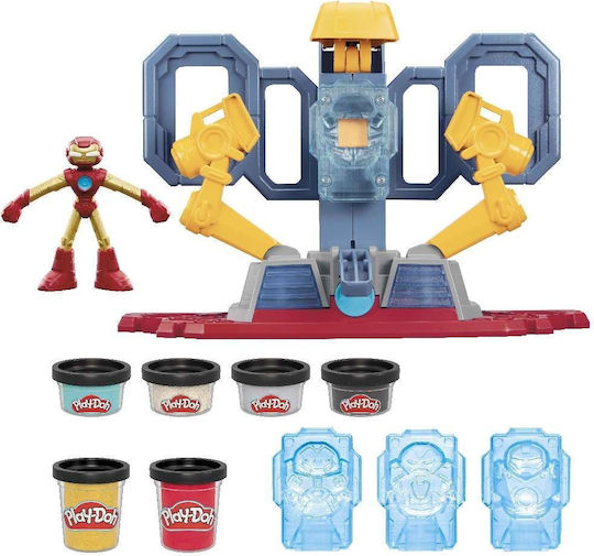 Hasbro Play-Doh Plasticină Set De Joc Iron Man Pentru 4+ Ani 6 Buc