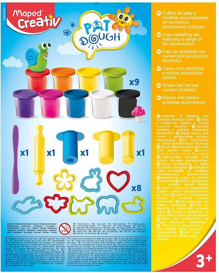 Maped 9 Plasticine Modelling Dough For 3+ Years
