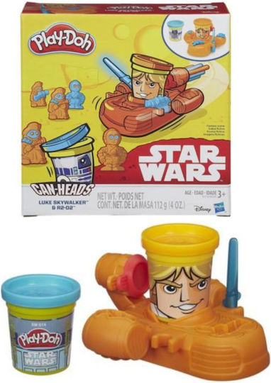 Hasbro Плей-Доу Пластелини - Игра Плей-Доу за 3+ Години 2 Бр Star Wars Can-Heads - Luke Skywalker R2-D2
