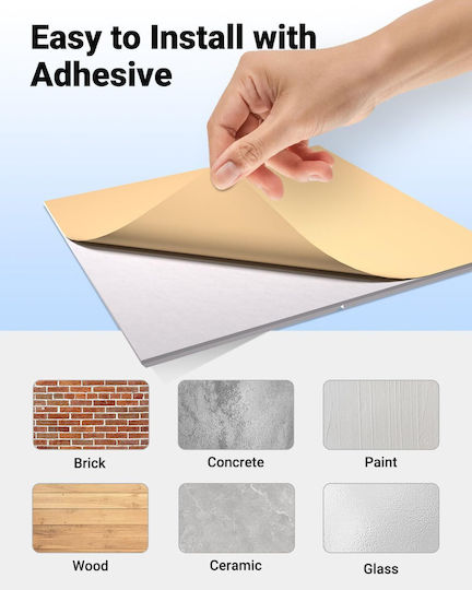 Set 18 Panouri Acustice Material de tratament audio 30 X 30 X 0.9 Cm Autocolante Izolare Acustică Model Potrivit pentru Decorarea Pereților Tavanurilor Ușilor În Studio Casnic