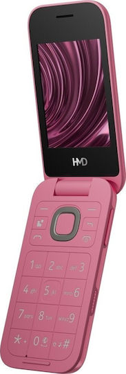 HMD 2660 Flip Dual SIM Mobile with Large Buttons Pink
