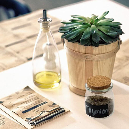 Glass Tabletop Spice Jar Set 12 Transparent
