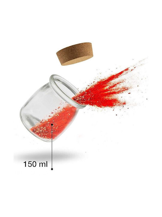 Glass Tabletop Spice Jar Set 12 Transparent
