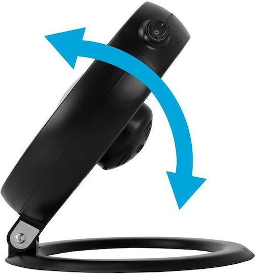 DictroLux Επιτραπέζιος Ανεμιστήρας 25W Διαμέτρου 23cm Μαύρος