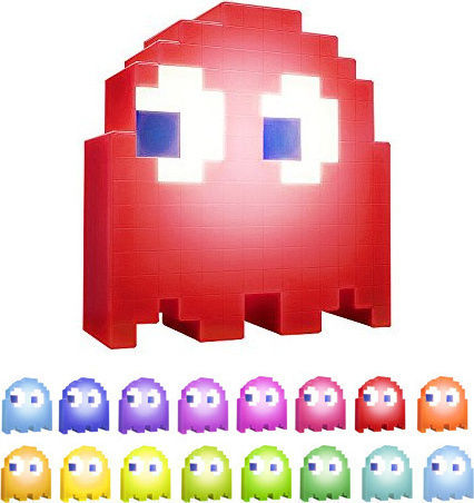 Paladone Παιδικό Διακοσμητικό Φωτιστικό Pac-Man Ghost με Εναλλαγές Χρωματισμών Μπλε