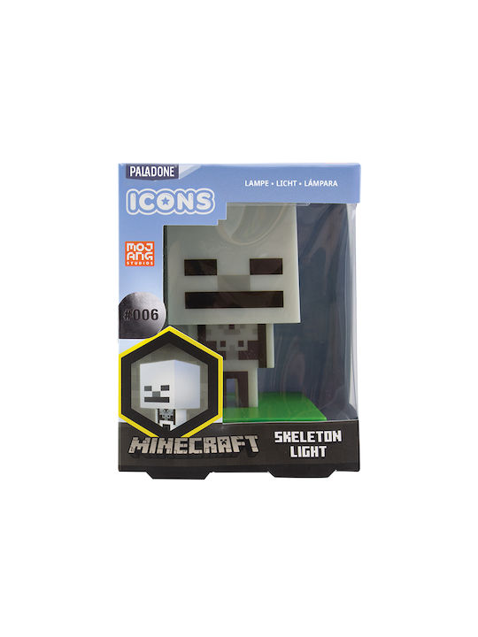 Paladone Kinder Dekorative Lampe Minecraft Skeleton Gray 11εκ.