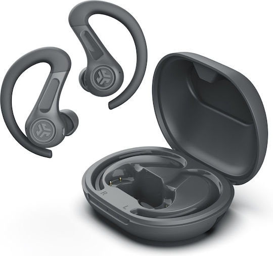 Jlab JBuds Sport ANC 4 Bluetooth Handsfree Ακουστικά με Αντοχή στον Ιδρώτα και Θήκη Φόρτισης Graphite