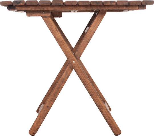 HomeMarkt Garden & Outdoor Furniture Sets Dining Room 5 Pieces Textilene Walnut Ecru