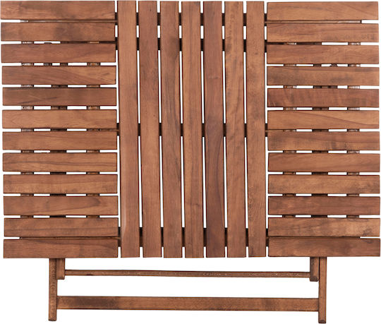 HomeMarkt Garden & Outdoor Furniture Sets Dining Room 5 Pieces Textilene Walnut Ecru