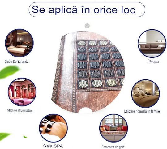 Covoraș de masaj pentru gât, spate, picioare & corp cu căldură infraroșie Alb