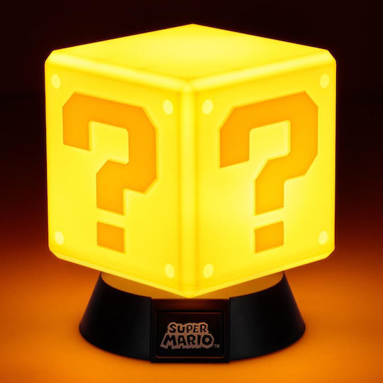 Paladone Παιδικό Διακοσμητικό Φωτιστικό Super Mario Question Block με Προβολή Σχεδίων Κίτρινο 3x10cm