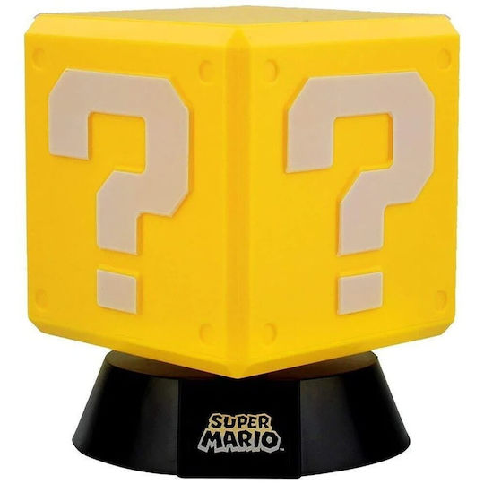 Paladone Kids Decorative Lamp Super Mario Question Block with Design Projection Yellow 3x10cm