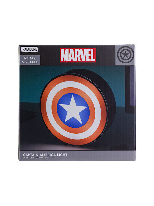 Paladone Παιδικό Διακοσμητικό Φωτιστικό Captain America Πολύχρωμο 15x15x15εκ.