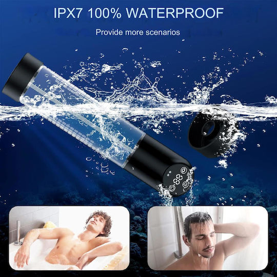 Electric Vacuum Pump Ipx7 Îmbunătățire Erecție 6 Niveluri de Aspirație Set de Inel 100% Rezistent la Apă 2 Mâneci din Silicon