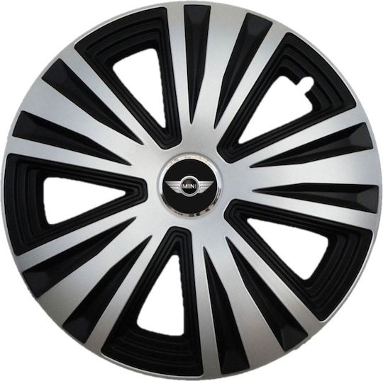 Auto Radkappen Set mit Marke Mini Cooper 4Stück 16" Gray/Gray