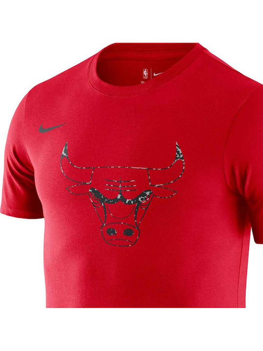 Dri-FIT NBA Chicago Bulls Dri-Fit Sportliches T-Shirt Red