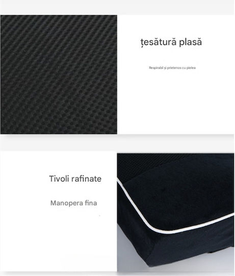 Medical Pillow Neck Memory Foam 45x40x13cm Black