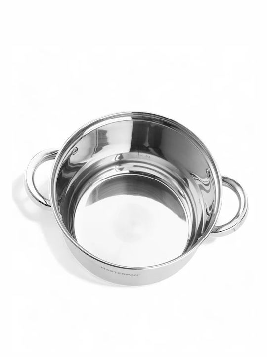Masterpan Deep Stainless Steel Pot 6.6lt / 24cm