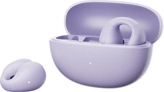 QCY Crossky C10 Open Ear Bluetooth Handsfree Headphones with Sweat Resistance and Charging Case Purple