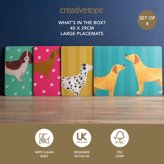 Creative Platzdeckchen Kork Mehrfarbig 40x29cm 1Stück