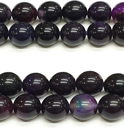 Roloi Komboloi Agate Worry Beads Purple 25cm