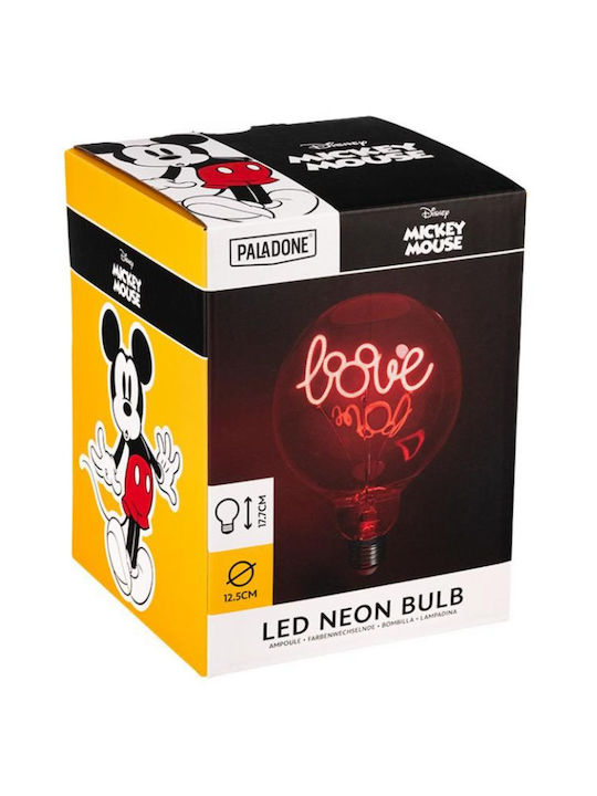 PCMerch Kinder Dekorative Lampe Neon Bulb Mickey Mouse Love Mehrfarbig 18x13x13εκ.