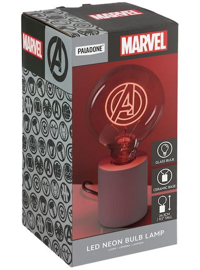 Paladone Lampă decorativă pentru copii Marvel Avengers Logo Alb 18x13x18εκ.