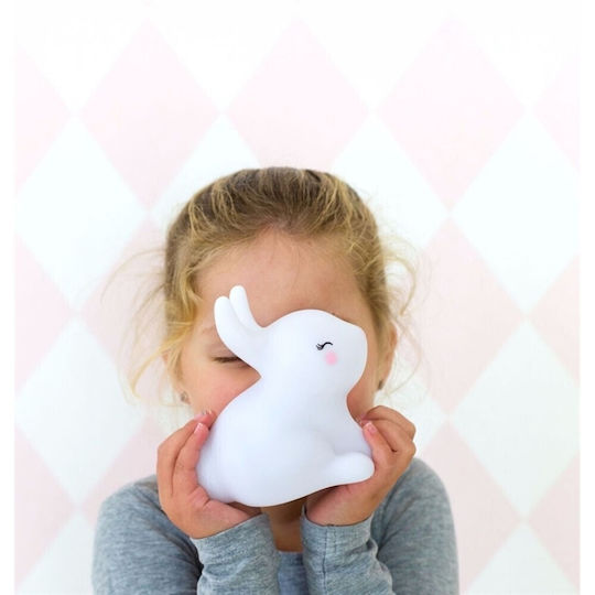 A Little Lovely Company Led Kids Decorative Lamp Bunny with Color Changes White