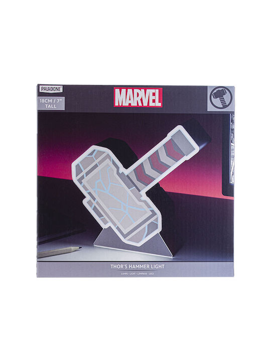 Paladone Kids Decorative Lamp Thors Hammer Gray 17x5x17εκ.
