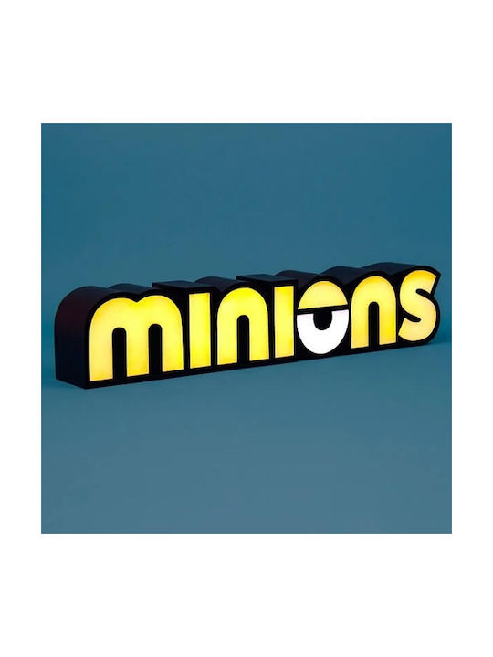 Fizz Creations Παιδικό Διακοσμητικό Φωτιστικό Minions Logo Κίτρινο 30εκ.