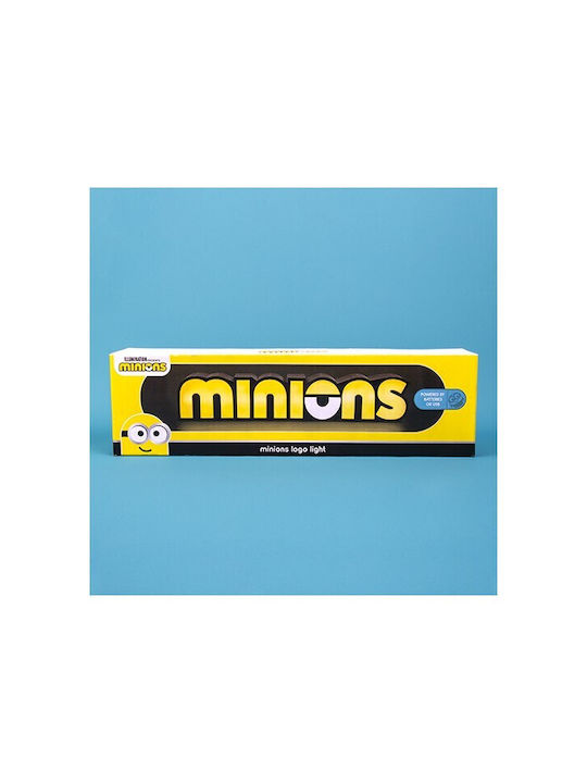 Fizz Creations Παιδικό Διακοσμητικό Φωτιστικό Minions Logo Κίτρινο 30εκ.