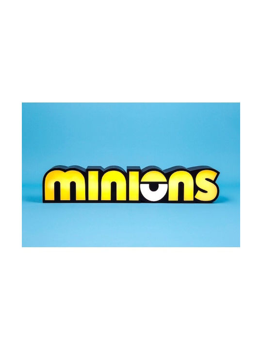 Fizz Creations Παιδικό Διακοσμητικό Φωτιστικό Minions Logo Κίτρινο 30εκ.