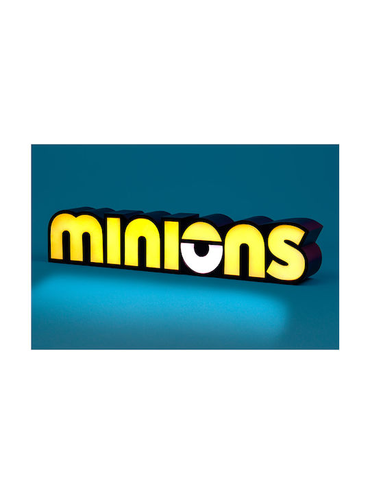 Fizz Creations Παιδικό Διακοσμητικό Φωτιστικό Minions Logo Κίτρινο 30εκ.