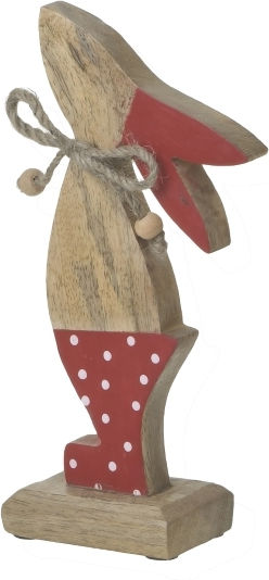 Wooden Rabbit Brown Red 13x5x196