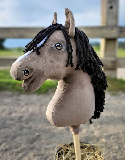Premium Hobby Horse Großer Steckenpferd Maus Grau A3
