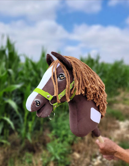 Hobby Horse Großes Premium Steckenpferd Dunkelbraune Westernbraune Mähne A3