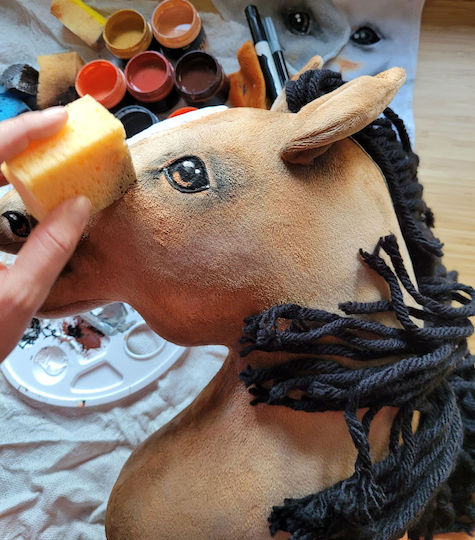 Голяма Премиум Пръчка Кон Hobby Horse Елен Цвят A3