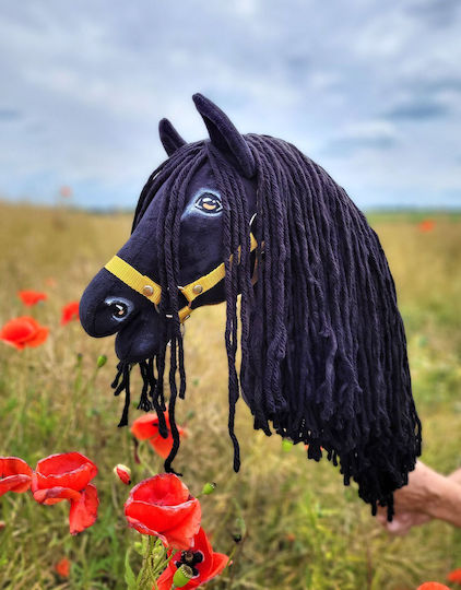 Hobby Horse Large Premium Stick Horse Friesian Horse Mane A3