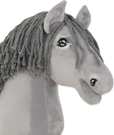 Premium Hobby Horse Large Stick Horse Gray Gray Mane A3