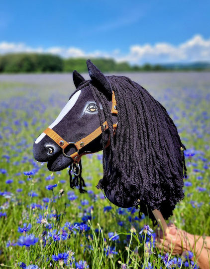 Hobby Horse Große Premium Stabpferd Friesisches Pferd Mähne Ii A3