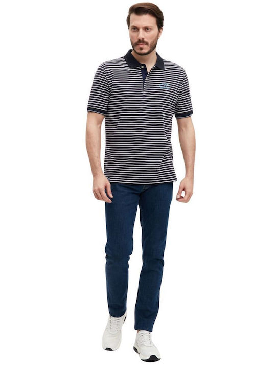 Polo Bluse Kurzarm Marineblau