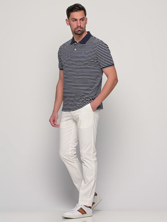 Polo Bluse Kurzarm Marineblau