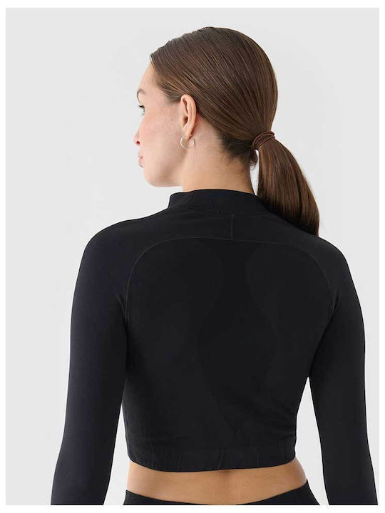 Functional Women's Athletic Blouse Long Sleeve Black