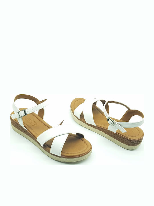 Women's Flat Sandals in White Color