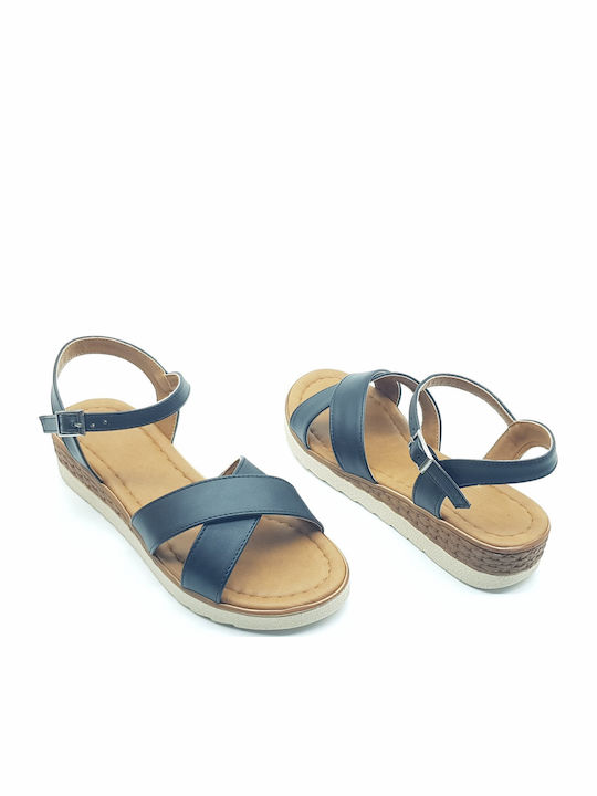 Women's Flat Sandals in Black Color
