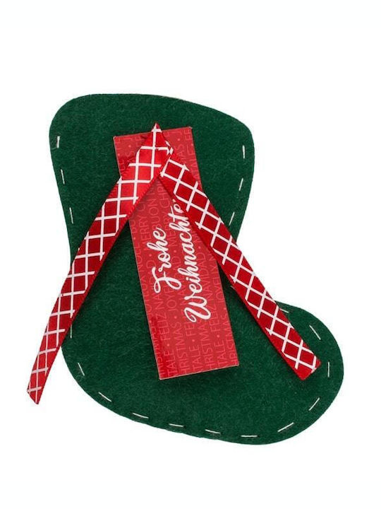 Snowman Christmas Decorative Sock with Snowman Green
