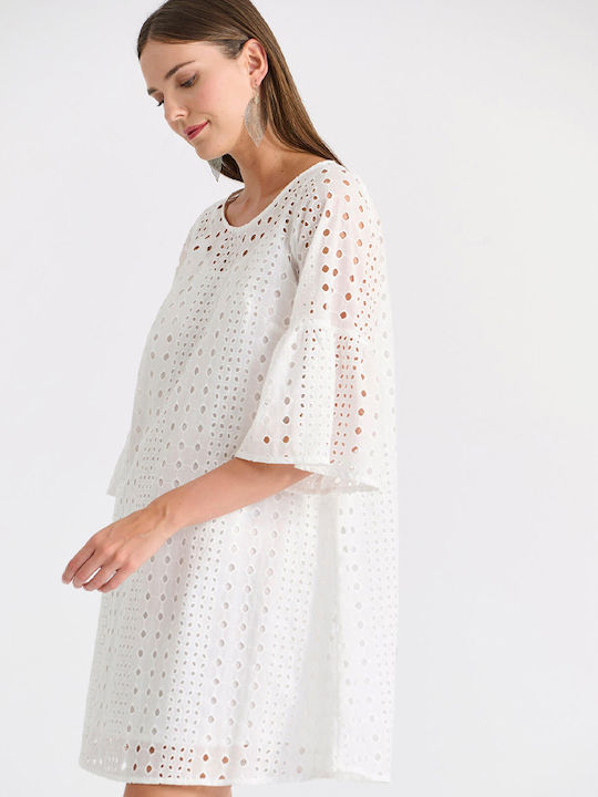 Summer Mini Shirt Dress Dress White