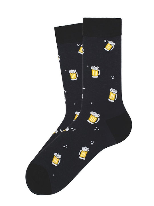Soma Socks Bărbați Șosete cu Model Black 1Pachet