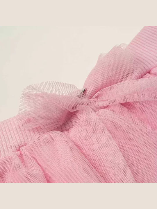 Kids' Set with Skirt Summer 2pcs Pink